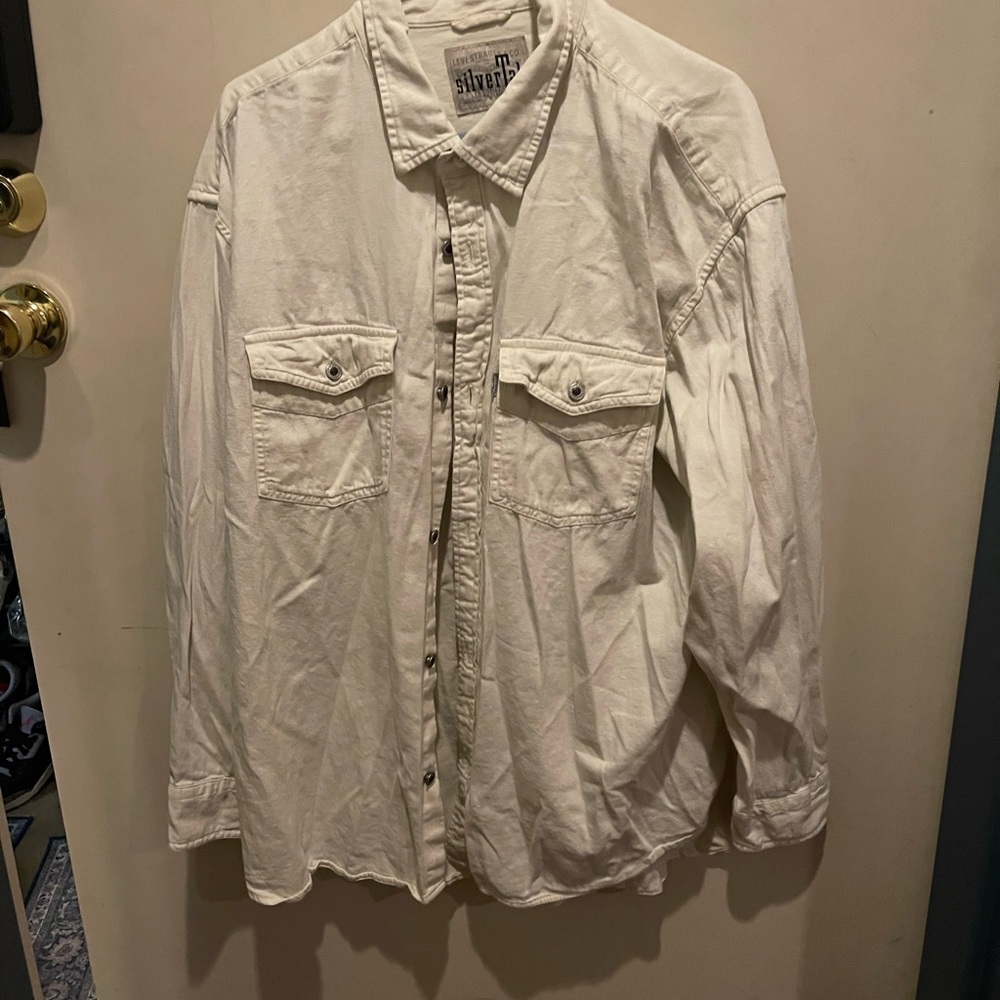 Levi's Off-White Siver Tab Button-Up Shirt